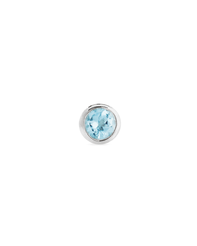 Iva Sterling Silver Single Stud Earring in Swiss Blue Topaz image number 0.0